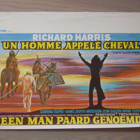 'Un homme appele cheval' (A man called horse) Belgian affichette